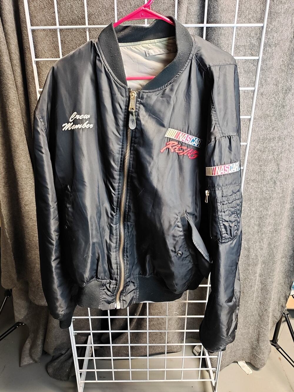 Vintage Nascar Crew Member Reversible Bomber Jacket XXL